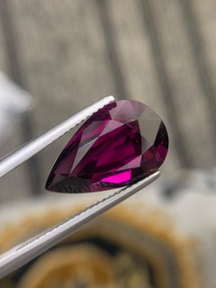 10.32 Carat Natural Loose Rhodolite Garnet Pear Shape Gemstone From Tanzania