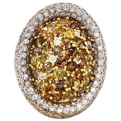 10.35 Carat Fancy Diamonds Ring 18 Karat Gold