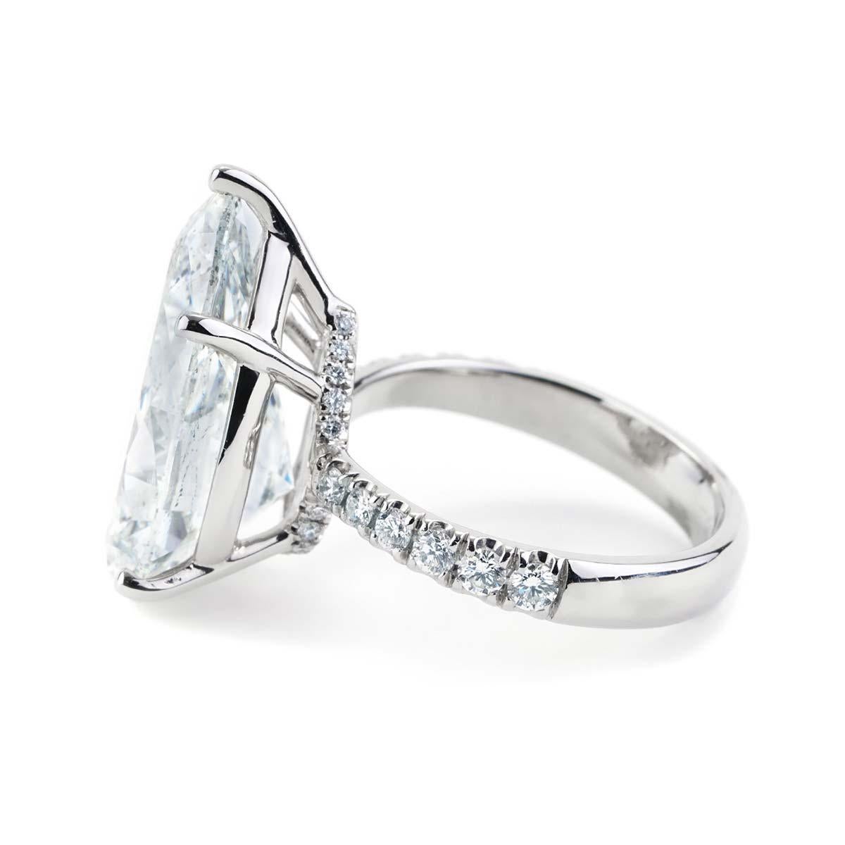 Contemporary 10.35 Carat GIA Certified Natural Pear Diamond Engagement Ring in Platinum For Sale