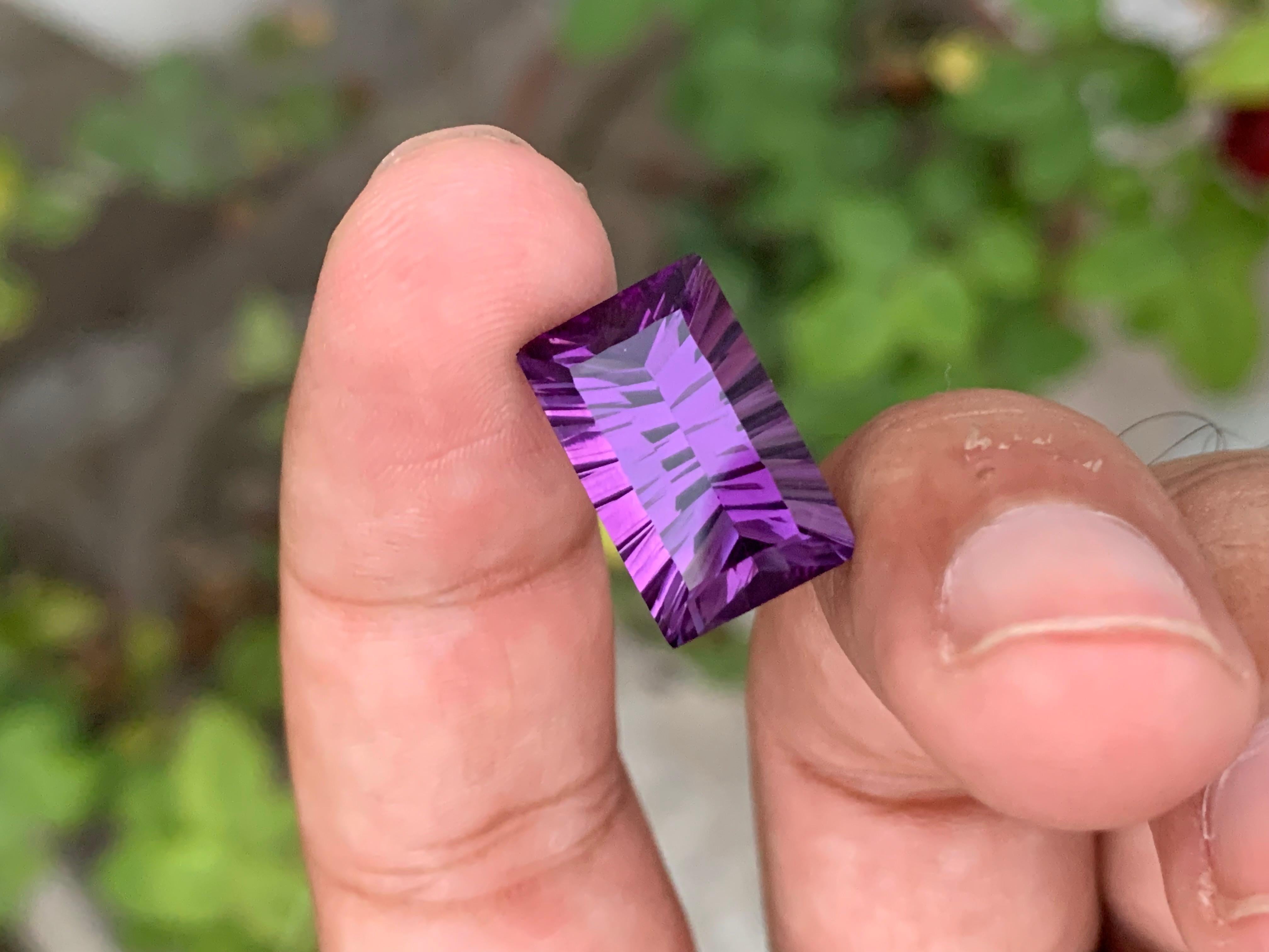 10.35 Carat Laser Cut Faceted Amethyst Gemstone Available For Sale  For Sale 6