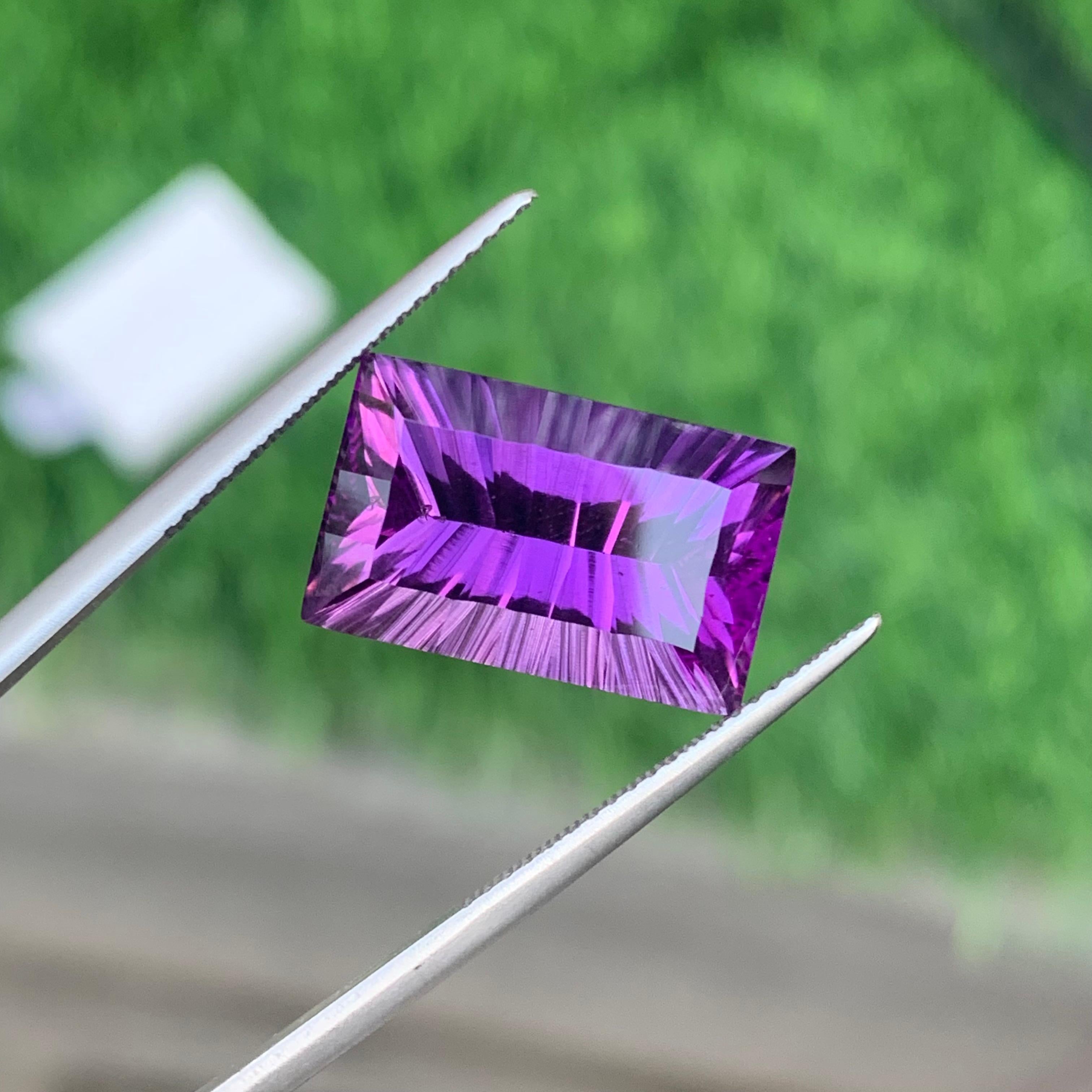 10.35 Carat Laser Cut Faceted Amethyst Gemstone Available For Sale  In New Condition For Sale In Peshawar, PK