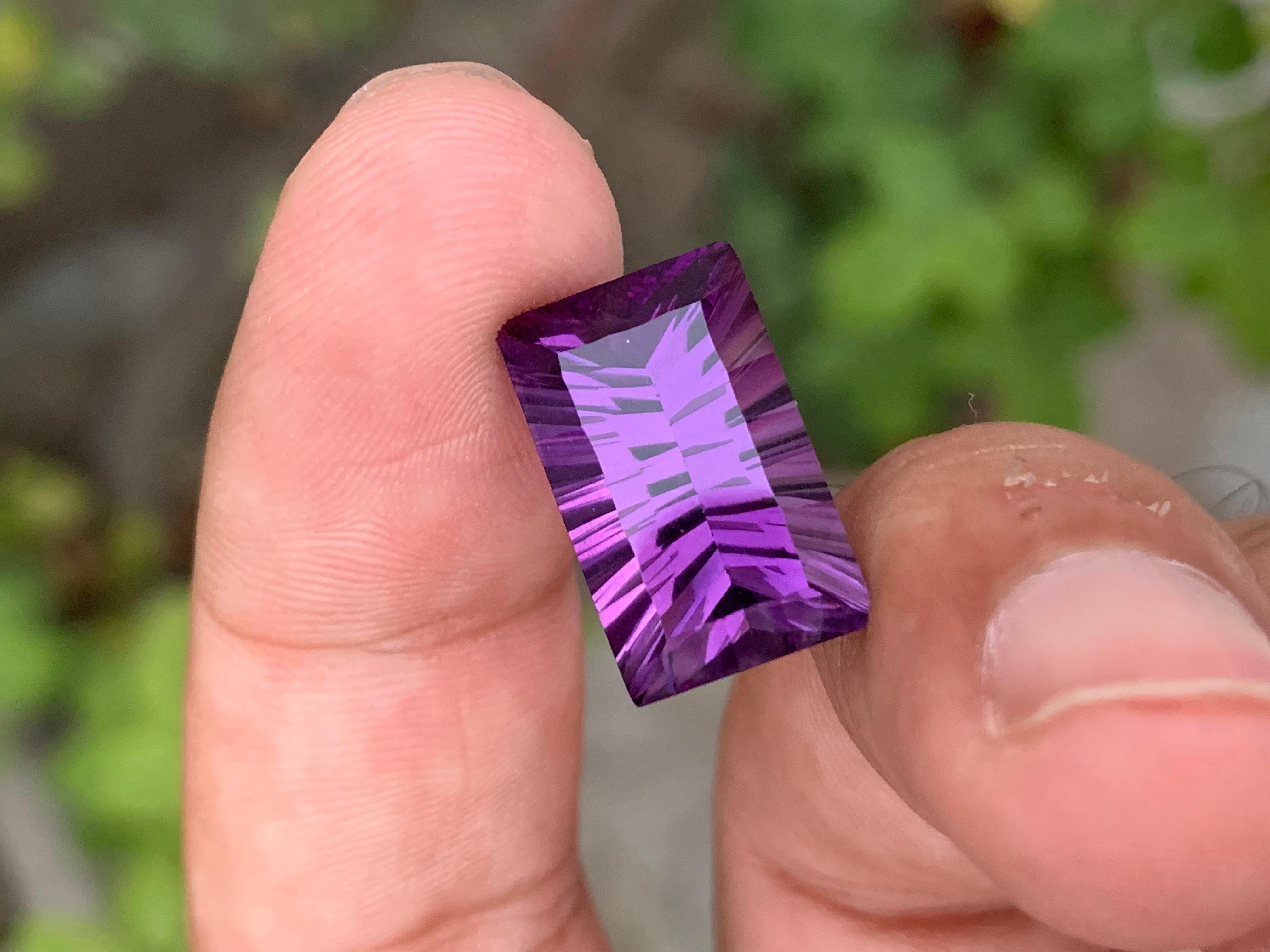 10.35 Carat Laser Cut Faceted Amethyst Gemstone Available For Sale  For Sale 2