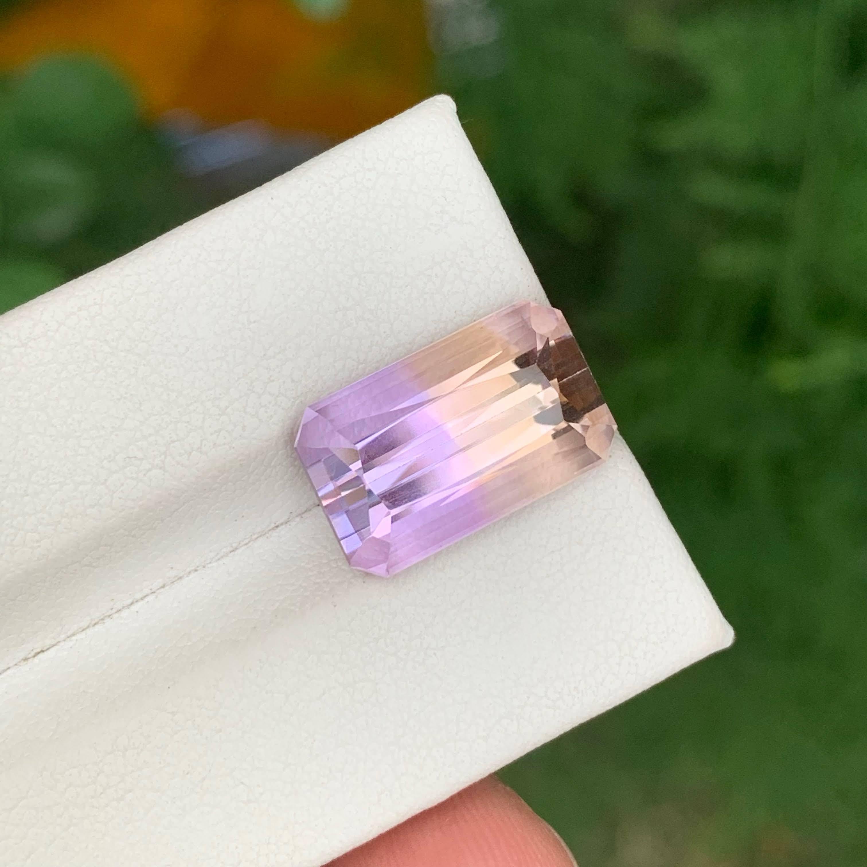 10.35 Carat Natural Loose Ametrine Gemstone Brilliant Cut Bolivian Gemstone For Sale 4