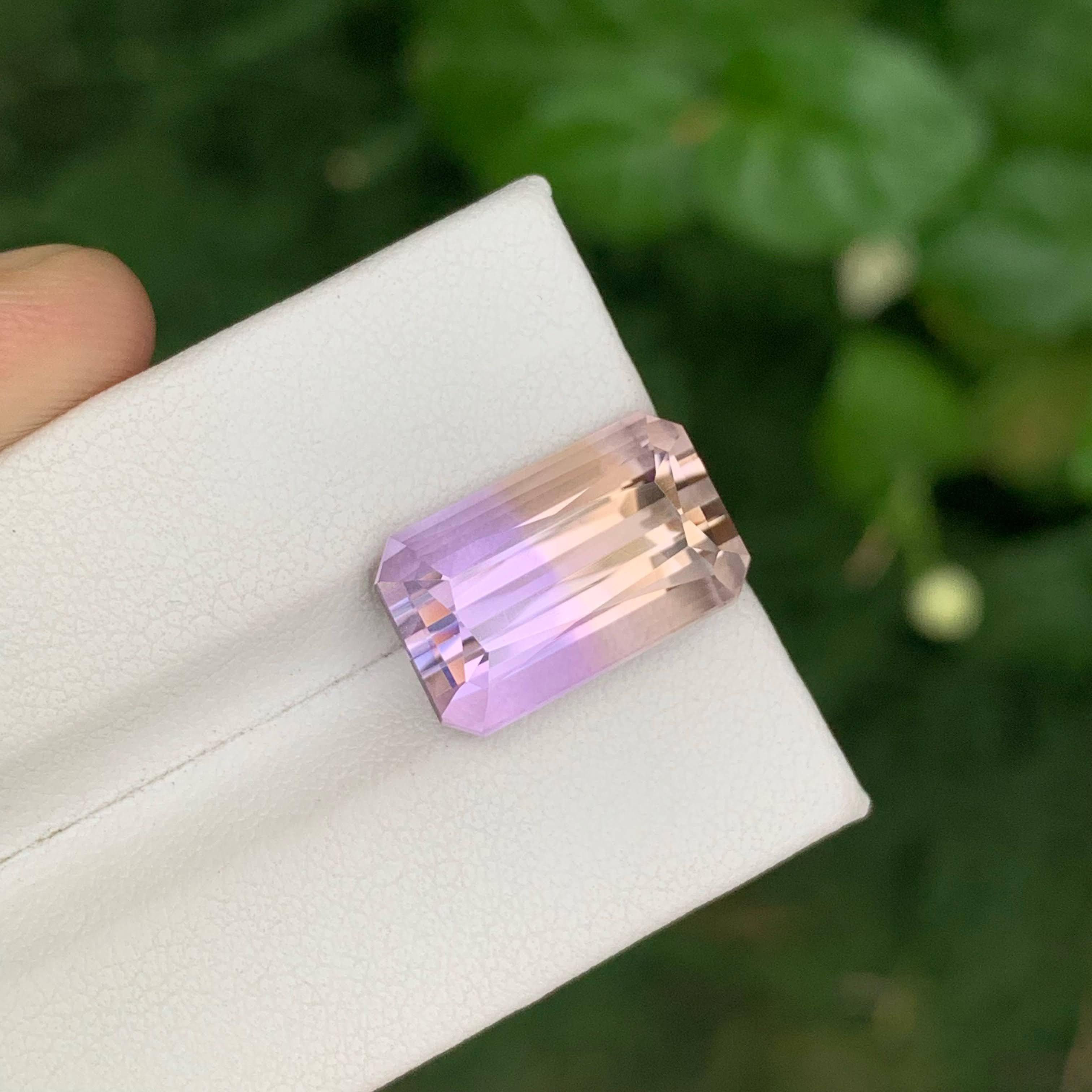 10.35 Carat Natural Loose Ametrine Gemstone Brilliant Cut Bolivian Gemstone For Sale 5