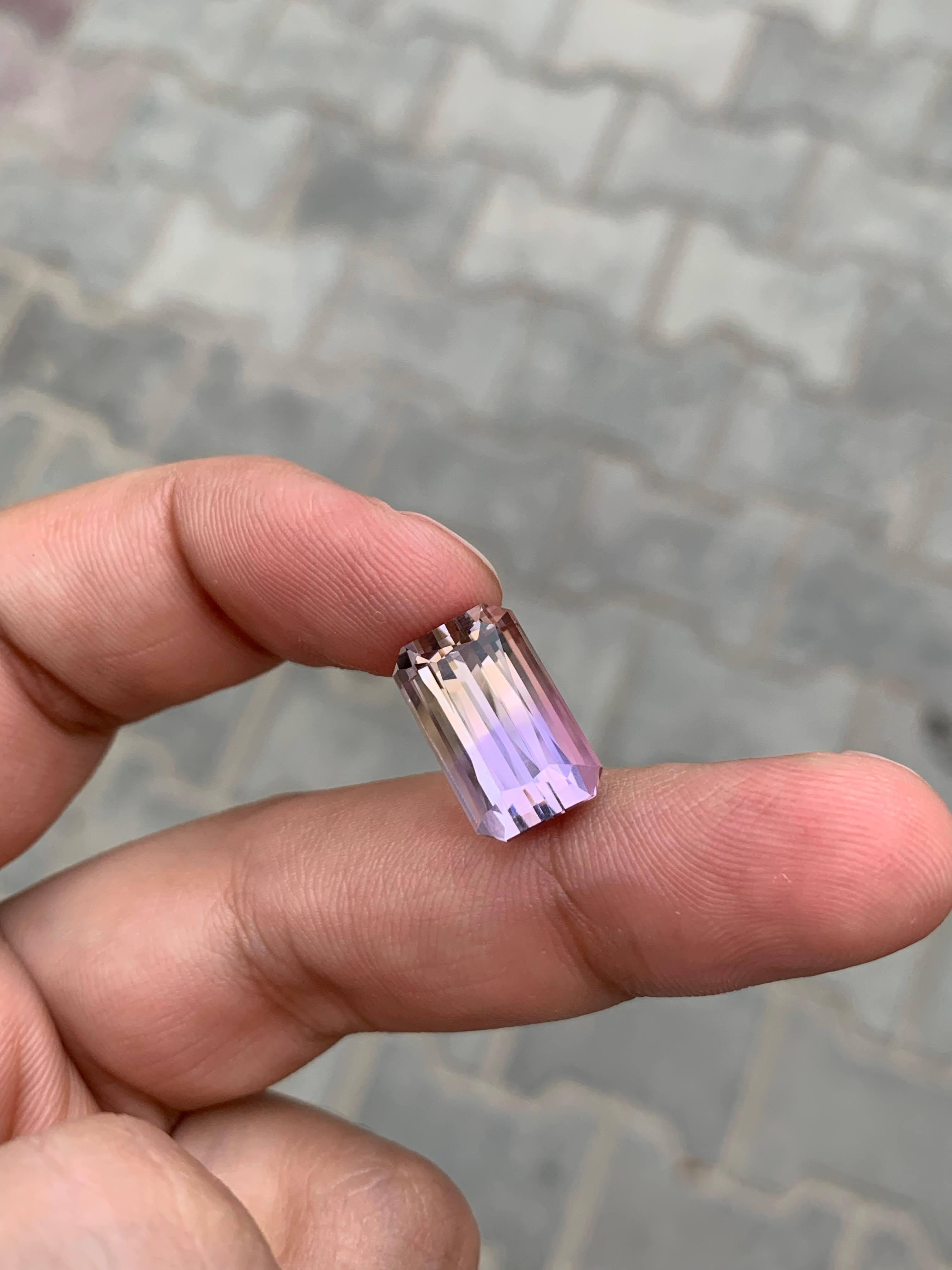 10.35 Carat Natural Loose Ametrine Gemstone Brilliant Cut Bolivian Gemstone For Sale 3