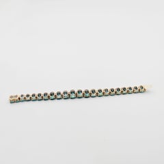 103.5 Carat Neon Blue Pink Gold Schullin Gemstone Bracelet