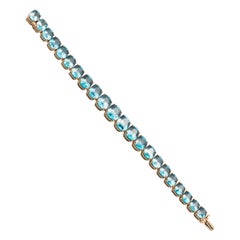 103.5 Carat Neon Blue Pink Gold Schullin Gemstone Bracelet