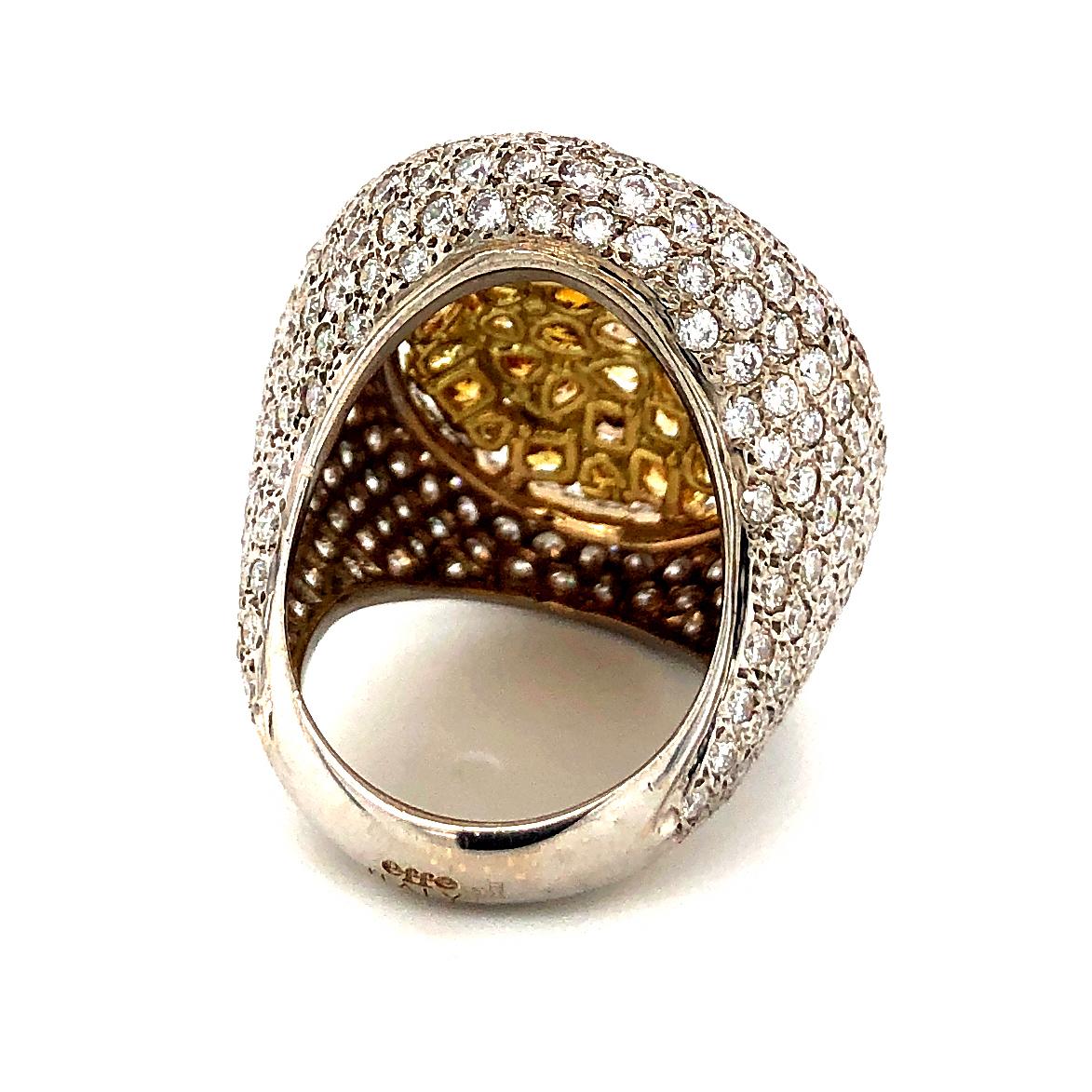 10.35 Carat Fancy Diamonds Ring 18 Karat Gold 2