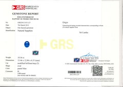 10.36 Carat GRS Certified Sapphire Diamond Ring