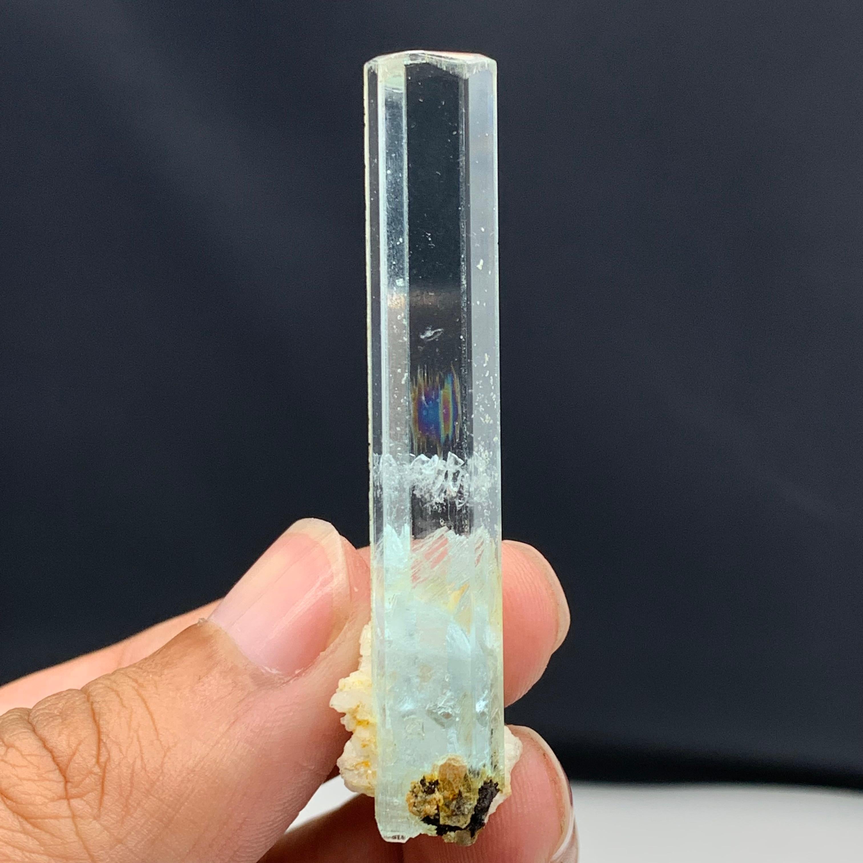 Rock Crystal 10.36 Gram Incredible Aquamarine Specimen From Skardu, Pakistan  For Sale