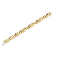 Roman Malakov 10.37 Carat Round Brilliant Diamond Double-Row Tennis Bracelet