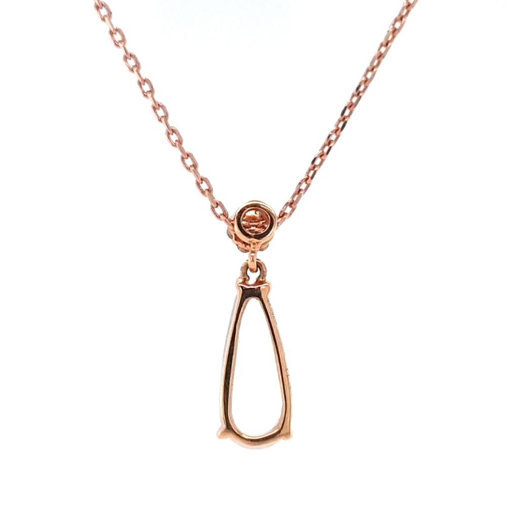Contemporary 1.037ct Jade and Diamond 18ct Rose Gold Mini Pendant