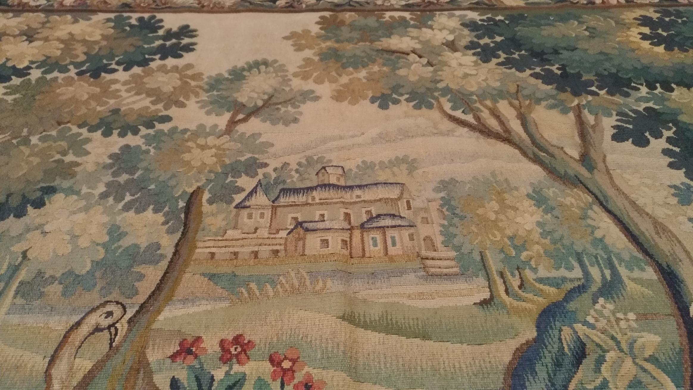 Hand-Woven 1038 - Magnificent French Aubusson Tapestry End of the 18th Century