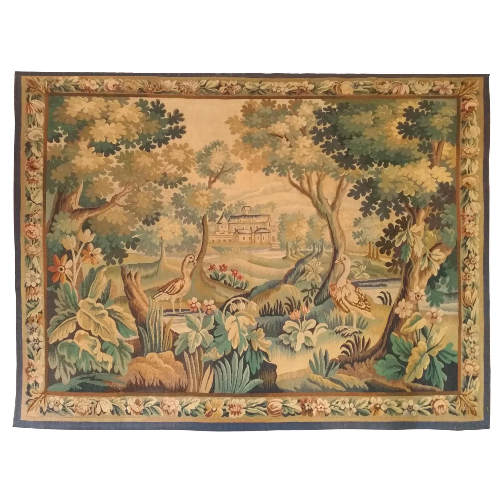 1038 - Magnificent French Aubusson Tapestry End of the 18th Century