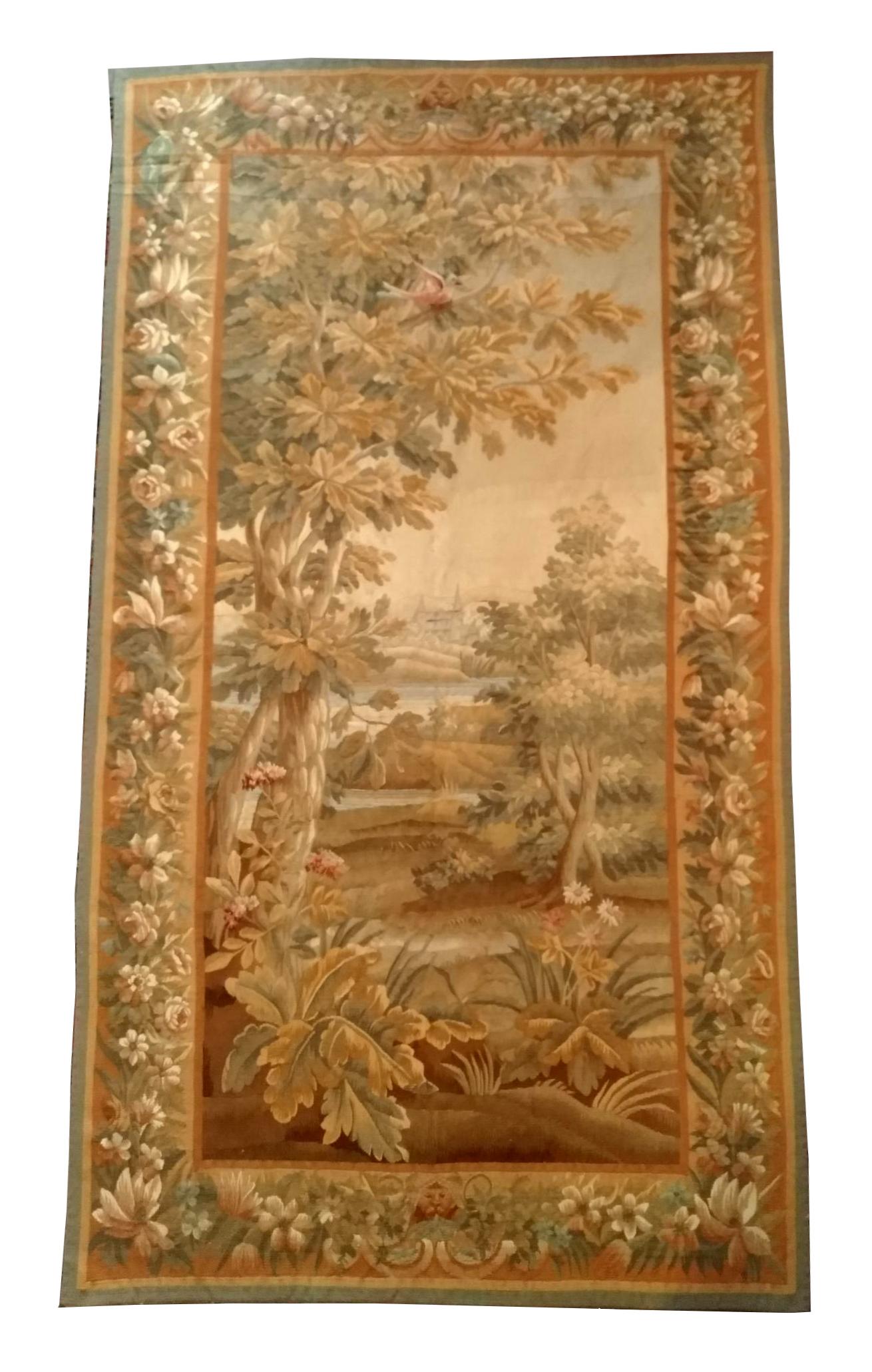 1039 - Beautiful French Aubusson Tapestry from the End of the 19th Century 6