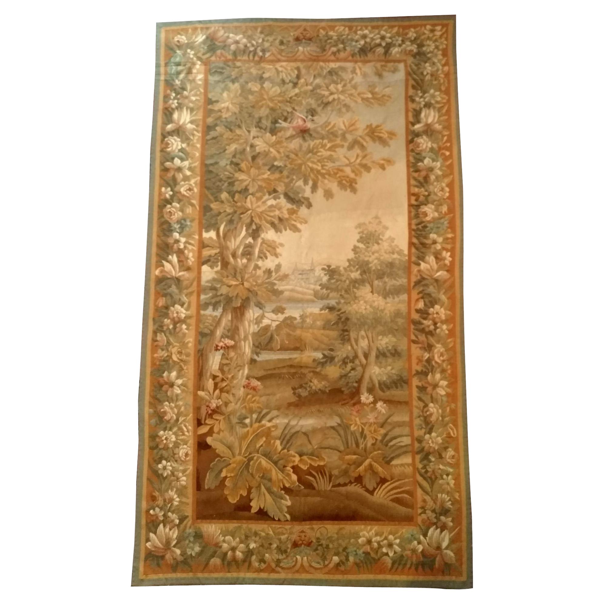 1039 - Beautiful French Aubusson Tapestry from the End of the 19th Century