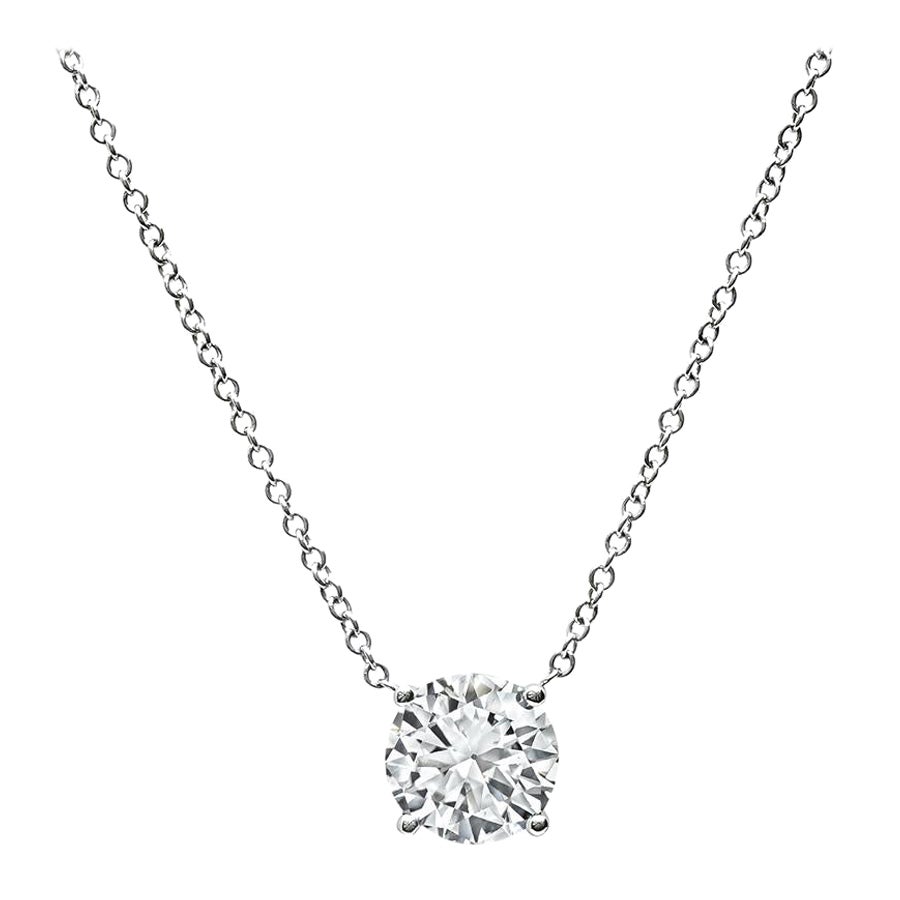 Collier à pendentif solitaire en diamant de 1.03ct