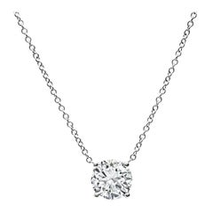 Collier à pendentif solitaire en diamant de 1.03ct