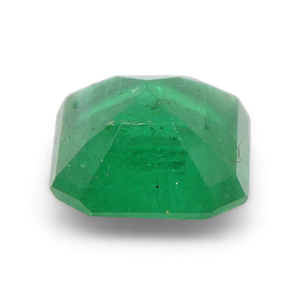 1.03ct Emerald Cut Green Emerald from Zambia (Émeraude verte taillée en émeraude de Zambie) Neuf - En vente à Toronto, Ontario