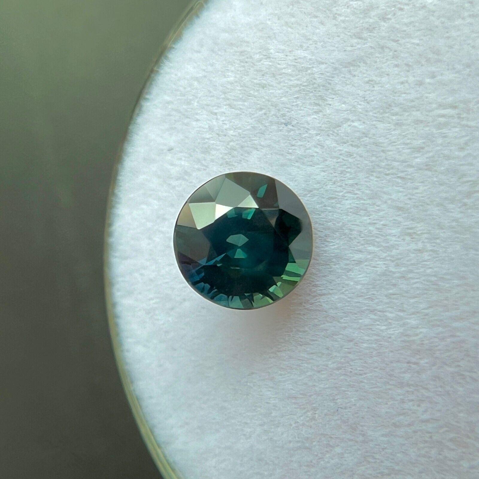 Women's or Men's 1.03ct Gia Certified Blue Sapphire Untreated Round Cut Rare Gemstone Vvs For Sale