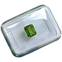 1.03ct IGI Certified Natural Yellow Green Cuprian Paraiba Tourmaline Emerald Cut