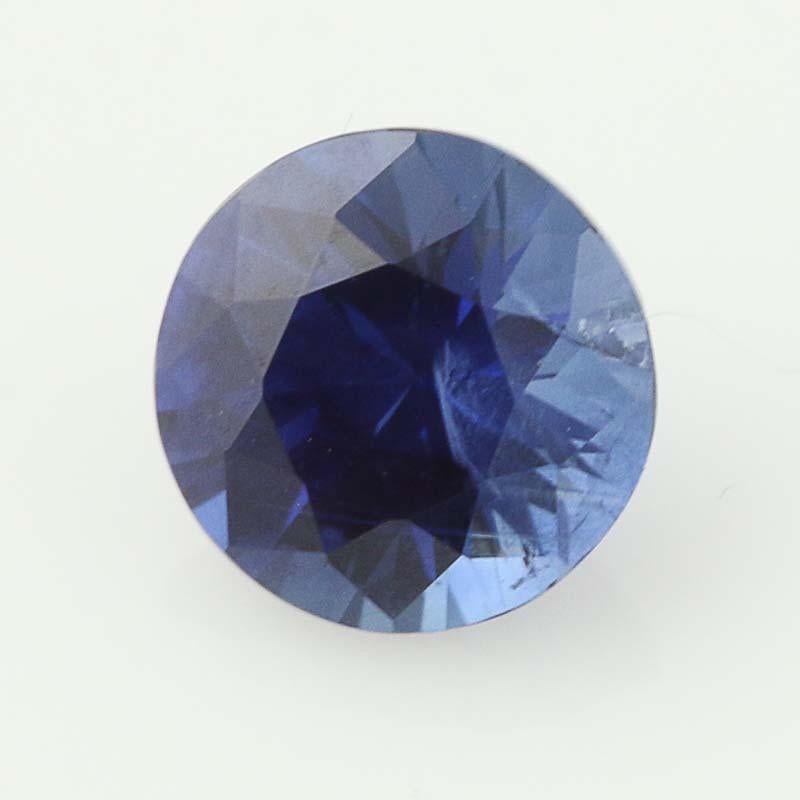 1.03 Carat Loose Sapphire Gemstone, Round Cut Blue Solitaire In Excellent Condition In Greensboro, NC