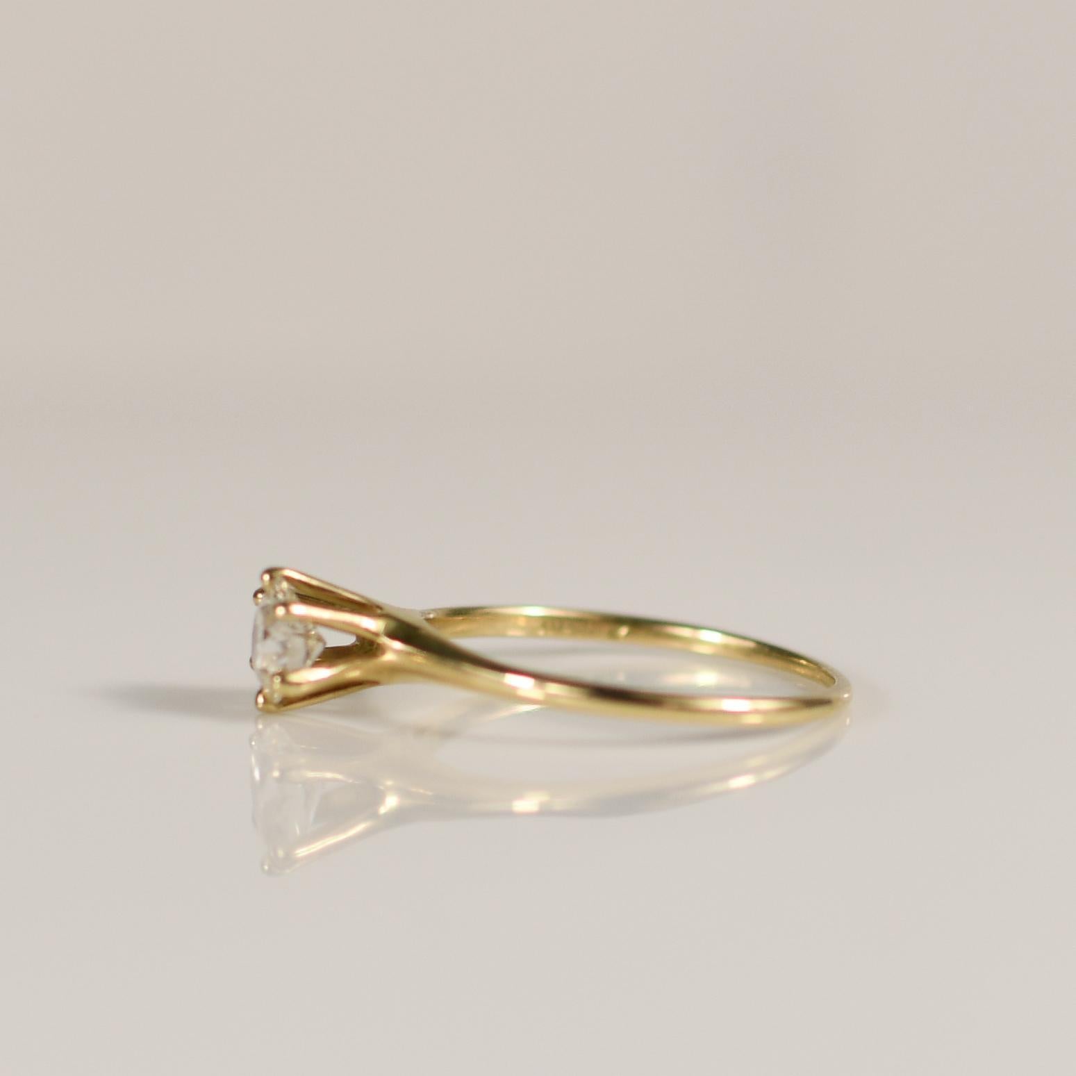 1.03ct Natürlicher Runder Brillant Diamant Solitär Verlobungsring in 14k 3
