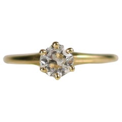 1.03ct Natural Round Brilliant Diamond Solitaire Engagement Ring in 14k