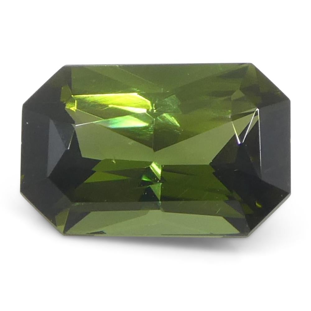 1.03ct Octagonal/Rectangle Green Tourmaline For Sale 1