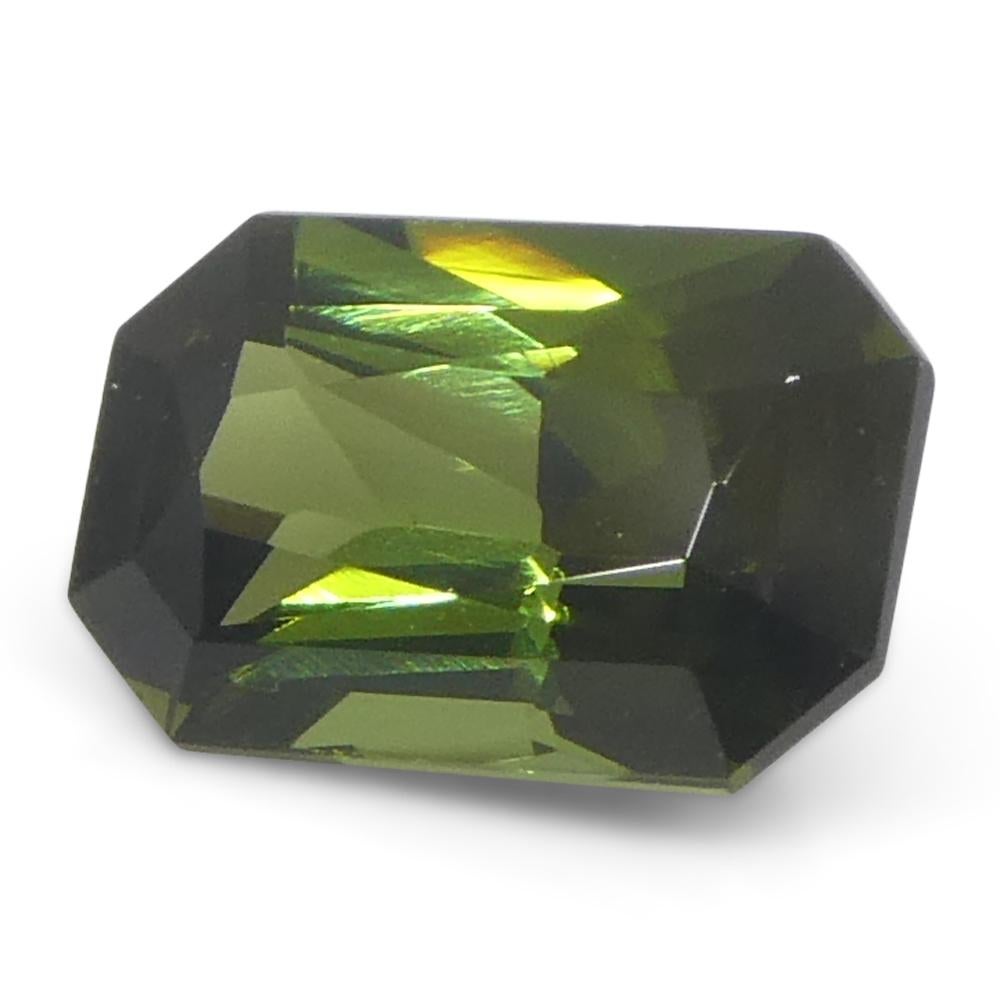 1.03ct Octagonal/Rectangle Green Tourmaline For Sale 2