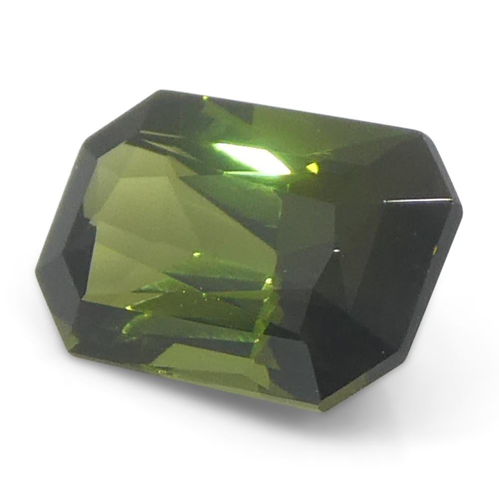 1.03ct Octagonal/Rectangle Green Tourmaline For Sale 3