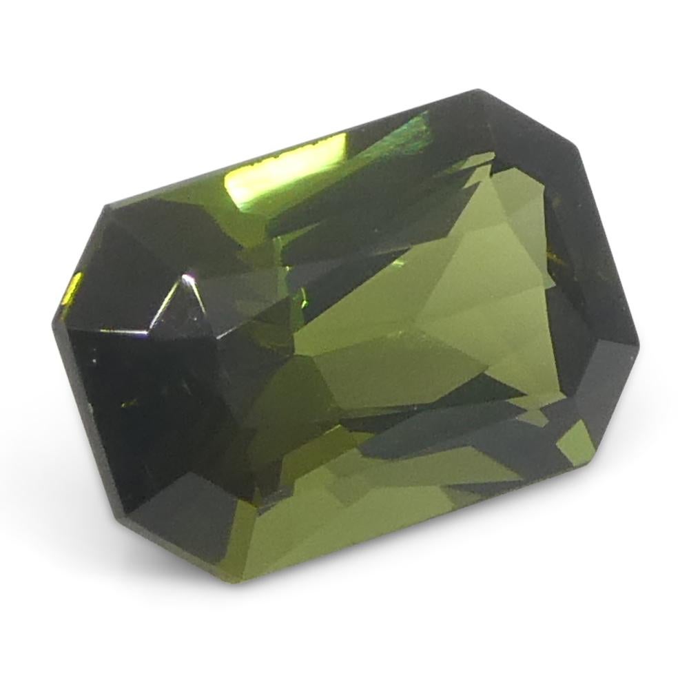 1.03ct Octagonal/Rectangle Green Tourmaline For Sale 4