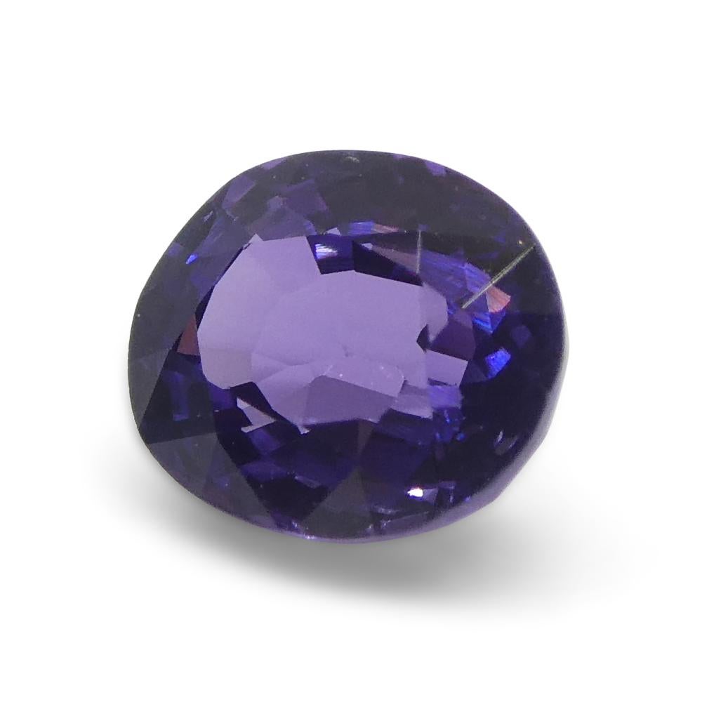 1.03ct Oval Purple Sapphire from Madagascar, Unheated For Sale 1
