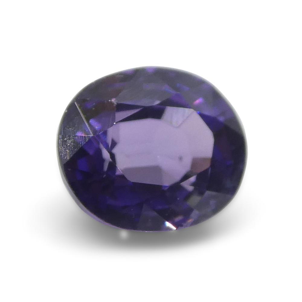 1.03ct Oval Purple Sapphire from Madagascar, Unheated For Sale 2