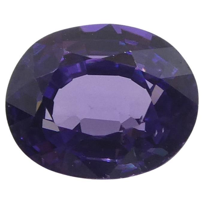 1.03ct Oval Purple Sapphire from Madagascar, Unheated For Sale
