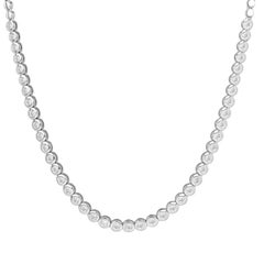 1.03ct Round Brilliant Cut Diamond Bezel Set Tennis Necklace