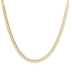 1.03ct Round Brilliant Cut Diamond Bezel Set Tennis Necklace