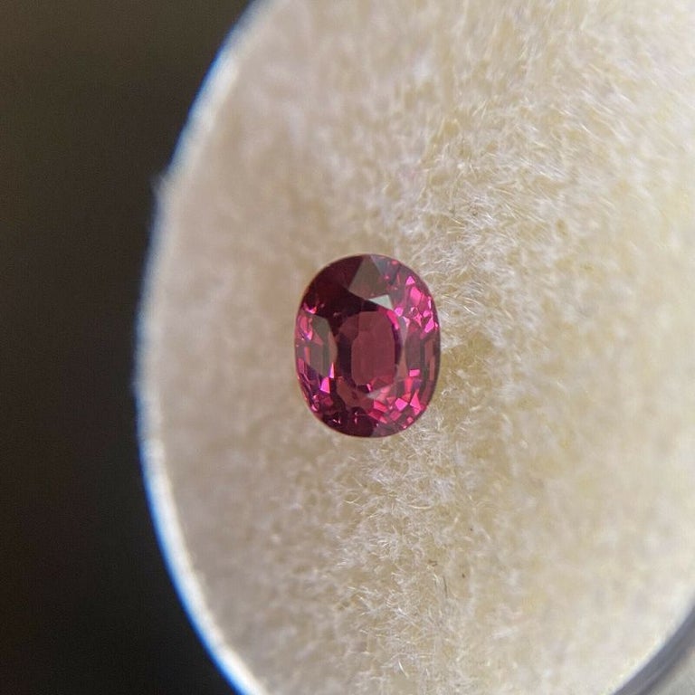 1.03ct Vivid Pink Purple Rhodolite Garnet Oval Cut Rare Gem at 1stDibs
