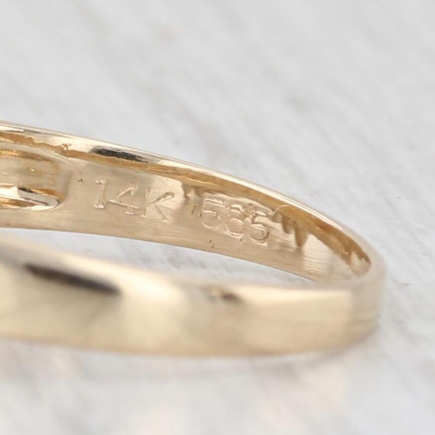 1.03ctw Zafiro Azul Diamante Anillo Piramidal Escalonado Oro Amarillo 14k Talla 5.5 en venta 3