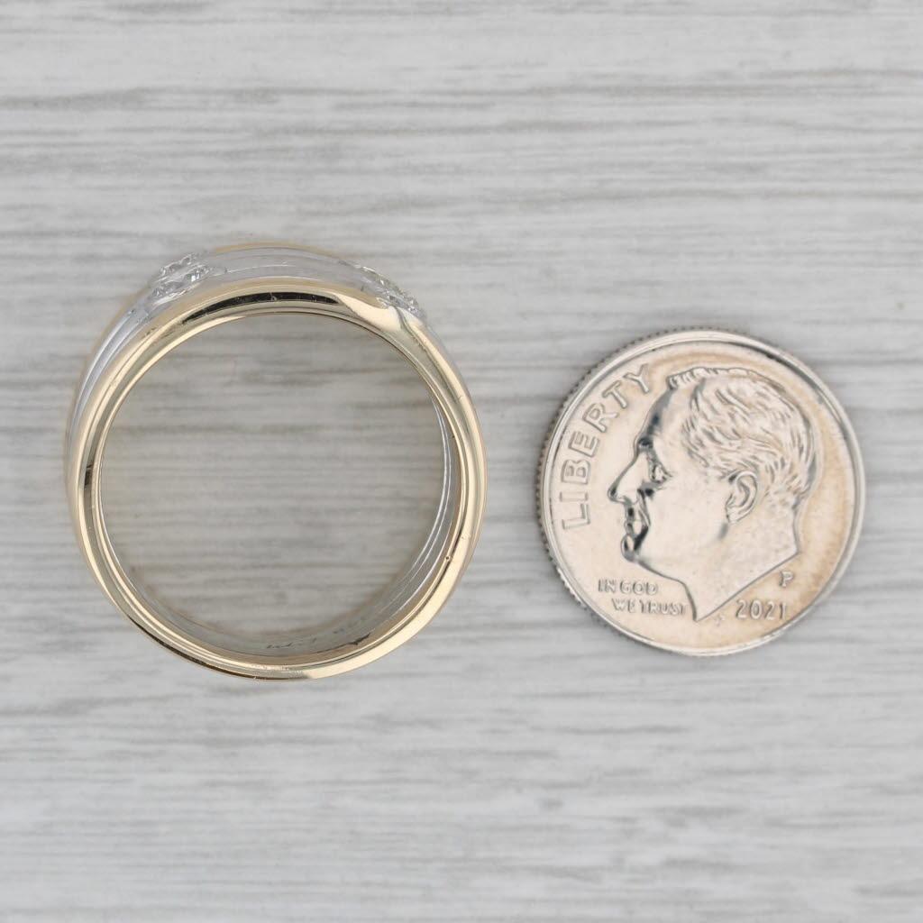1,03ctw Diamond Orbit Multi-Band Ring 14k Gelb Weißgold Größe 8,5 Custom im Angebot 3