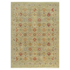 10'3 "x13'10" Biscoti Beige The Sunset Rosettes Tappeto in lana e seta annodato a mano