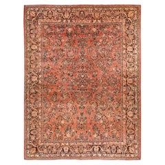 10'3"x13'5" Pink Antique Zoroastrian Sarouk Soft Wool Hand Knotted Oriental Rug