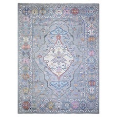 10'3"x13'7" Cloud Gray, Anatolian Village Inspired Wool Hand knotted Oriental Ru