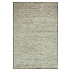 10
3 "x13
9" Beige Oxidiert und Distressed Grass Design Handgeknüpfter Wollteppich