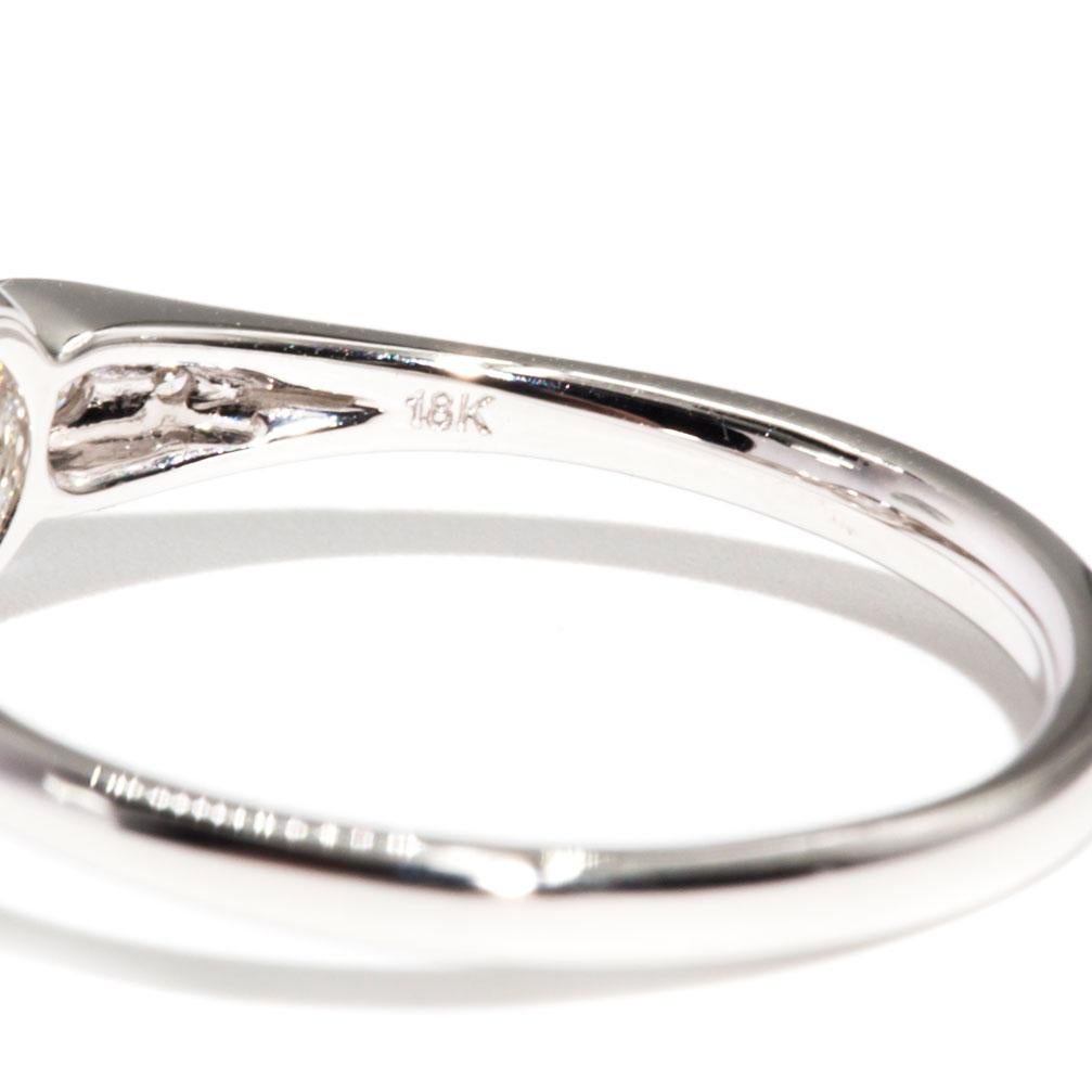 1.04 Carat Certified Round Brilliant Cut Diamond Engagement Ring 18 Carat Gold 8