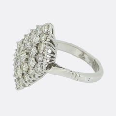 1.04 Carat Diamond Cluster Adjustable Ring