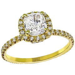 Vintage 1.04 Carat Diamond Gold Engagement Ring