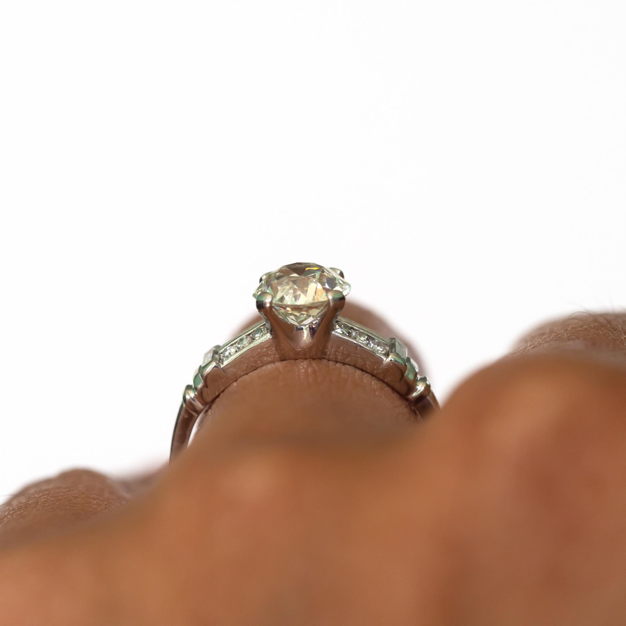 1.04 Carat Diamond Platinum Engagement Ring For Sale 2