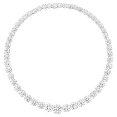 104 Karat Diamant Riviera Platin-Halskette