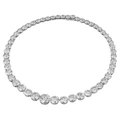 Collar de Platino Riviera con Diamantes de 104 Quilates